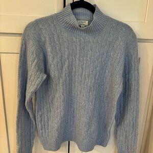 J.Crew Extra-Soft Cable Knit Sweater – Light Blue – M